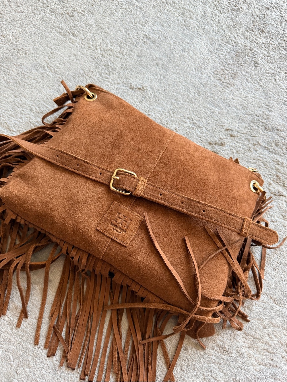 Haute Hippie Suede Fringe Crossbody Bag Brown New With Tags NWT - Picture 9 of 11